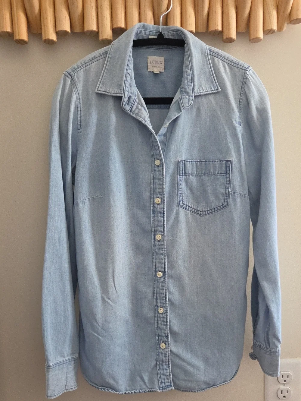 J. Crew Factory Light Blue Denim Button-Up Shirt